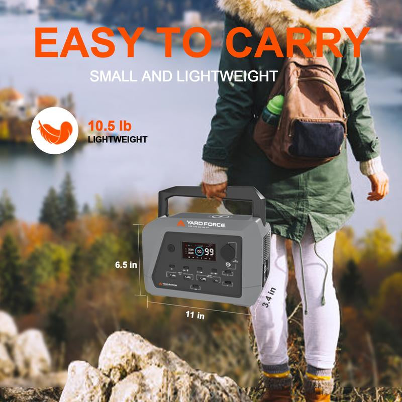 Portable Power Station 230Wh Camping Lithium Battery Solar Generator Fast Charging with AC Outlet 600W Peak Power Bank(Solar Panel Optional) for Outdoor Camping, Vehicle Emergency, Electric Backup