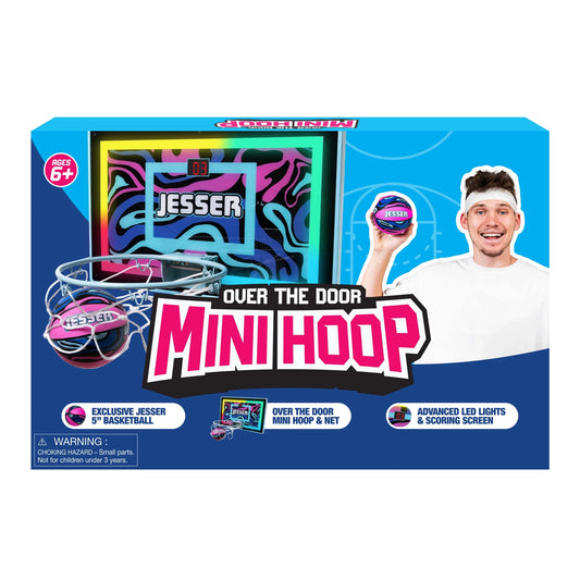 Jesser Hoop, Electronic over the Door Mini Digital Basketball Hoop Set with LED Lights