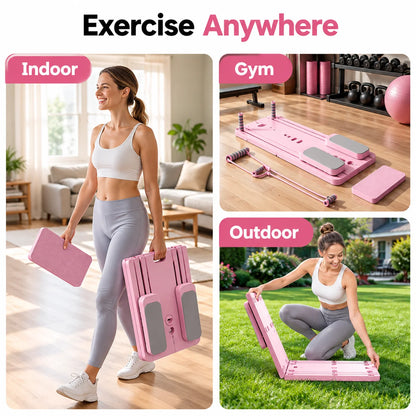 Pilates Board - Foldable Multifunctional Abdominal Muscle Core Trainer 300LBS Capacity