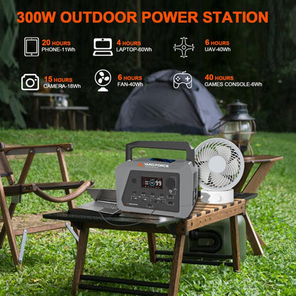 Portable Power Station 230Wh Camping Lithium Battery Solar Generator Fast Charging with AC Outlet 600W Peak Power Bank(Solar Panel Optional) for Outdoor Camping, Vehicle Emergency, Electric Backup