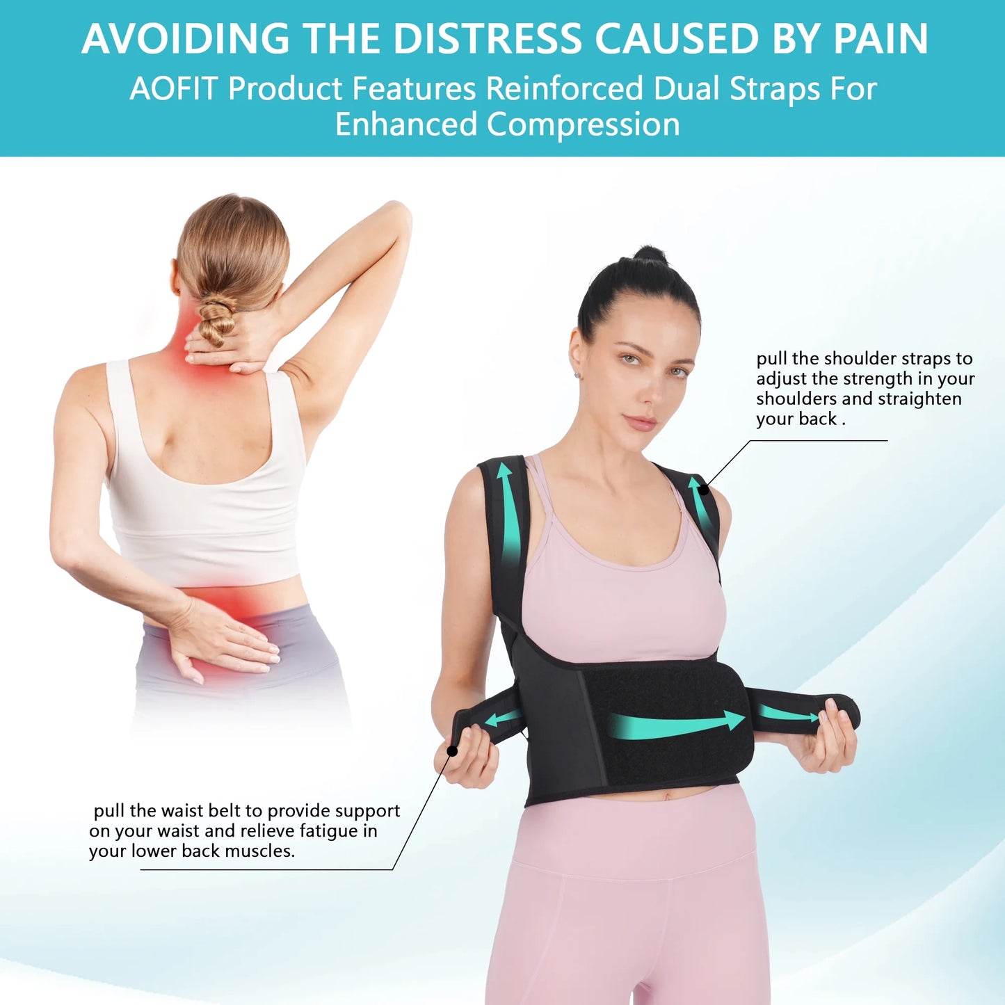 Back Brace and Posture Corrector for Women and Men, Back Straightener Posture Corrector