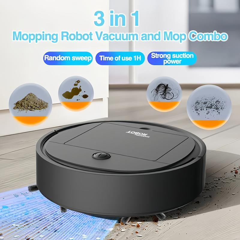 Smart Robot Vacuum Cleaner 3 in 1 Sweep Mop Vacuum Mini Ultra Thin Quiet for Hardwood Marble Tile Perfect Home Gift