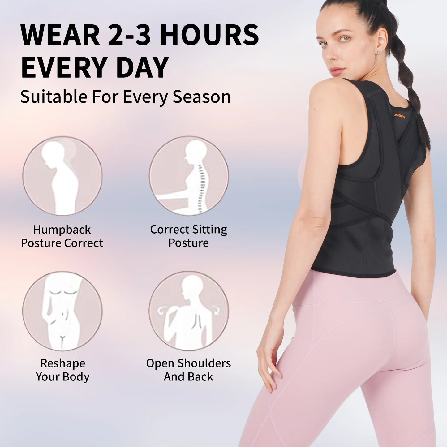 Back Brace and Posture Corrector for Women and Men, Back Straightener Posture Corrector